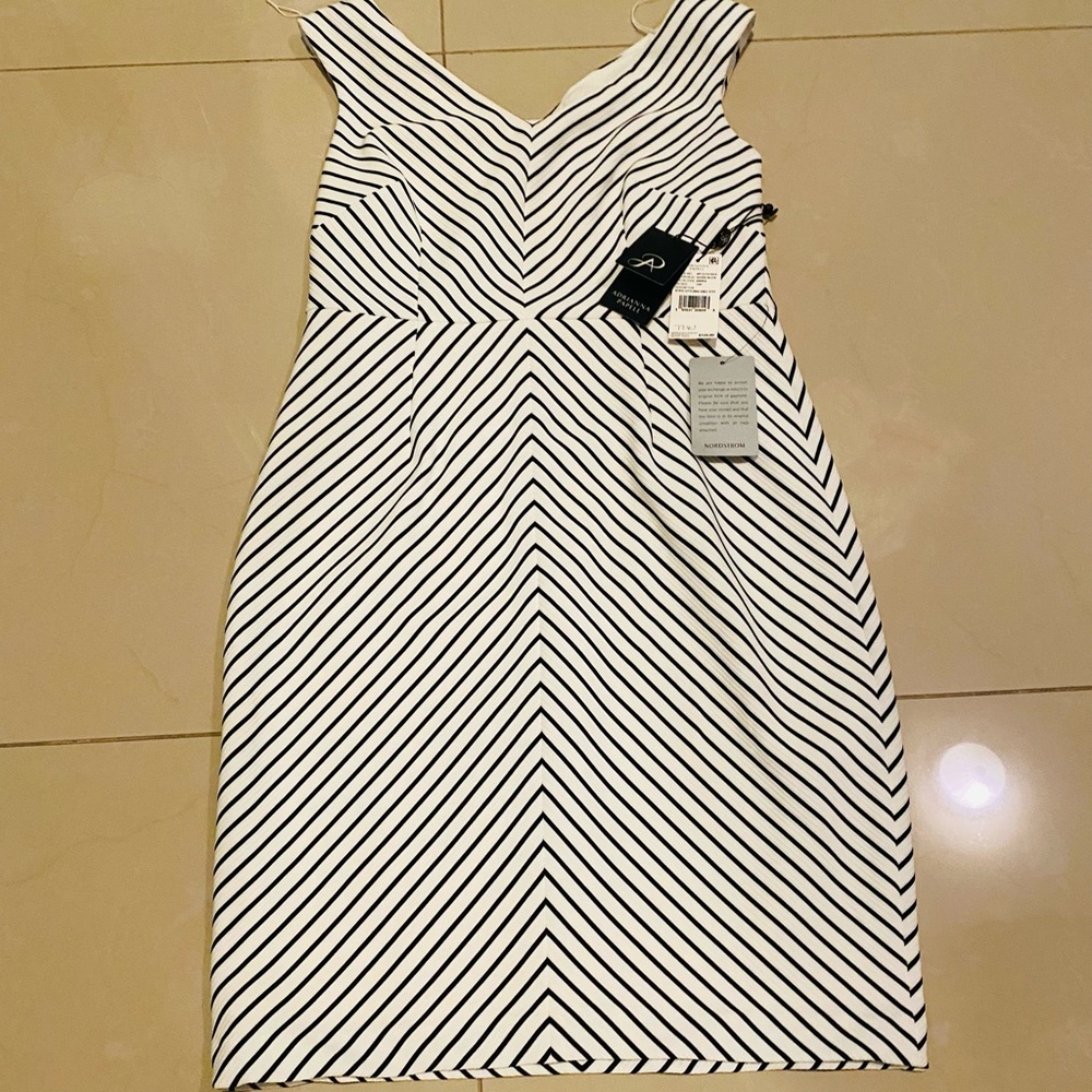 Adrianna Papell b&w sleeveless dress BNWT size 10P